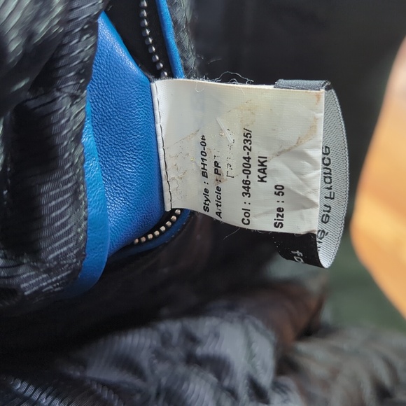 Barnabe Hardy Lamb Skin Green Hooded Bomber Coat Jacket France puffer 50 L - Picture 16 of 16